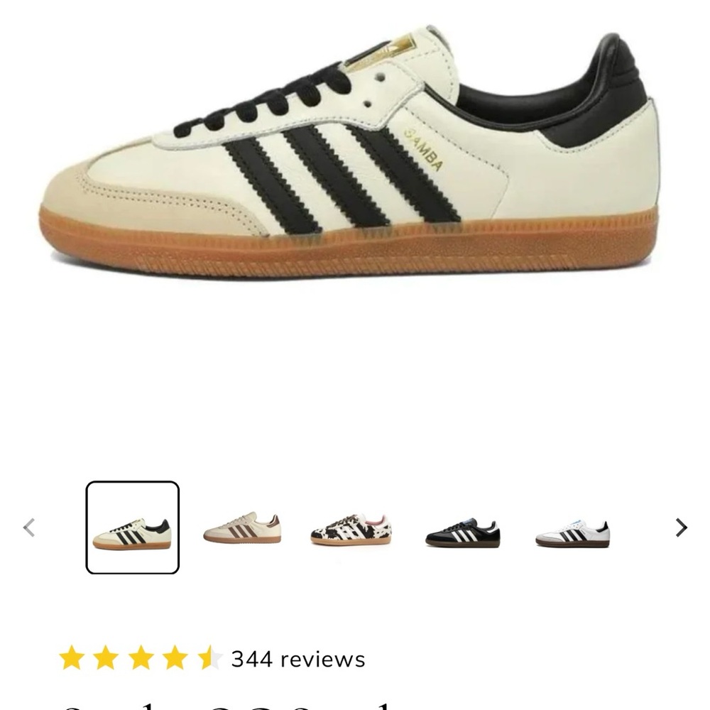 Adidas Samba OG Cream and Black Sneakers